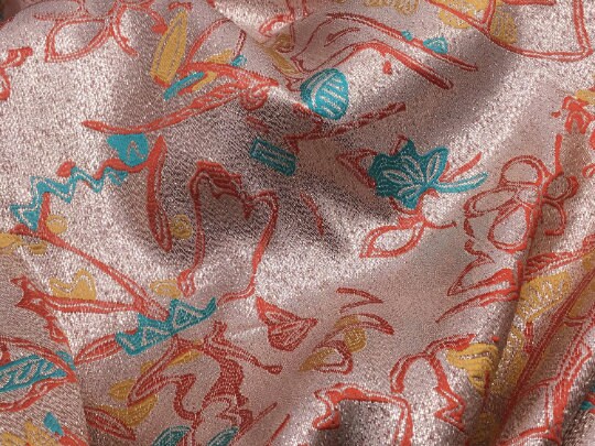 NEW High Class Silk Metallic Jacquard Fabric