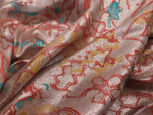 NEW High Class Silk Metallic Jacquard Fabric