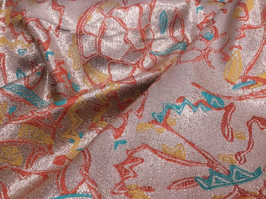 NEW High Class Silk Metallic Jacquard Fabric