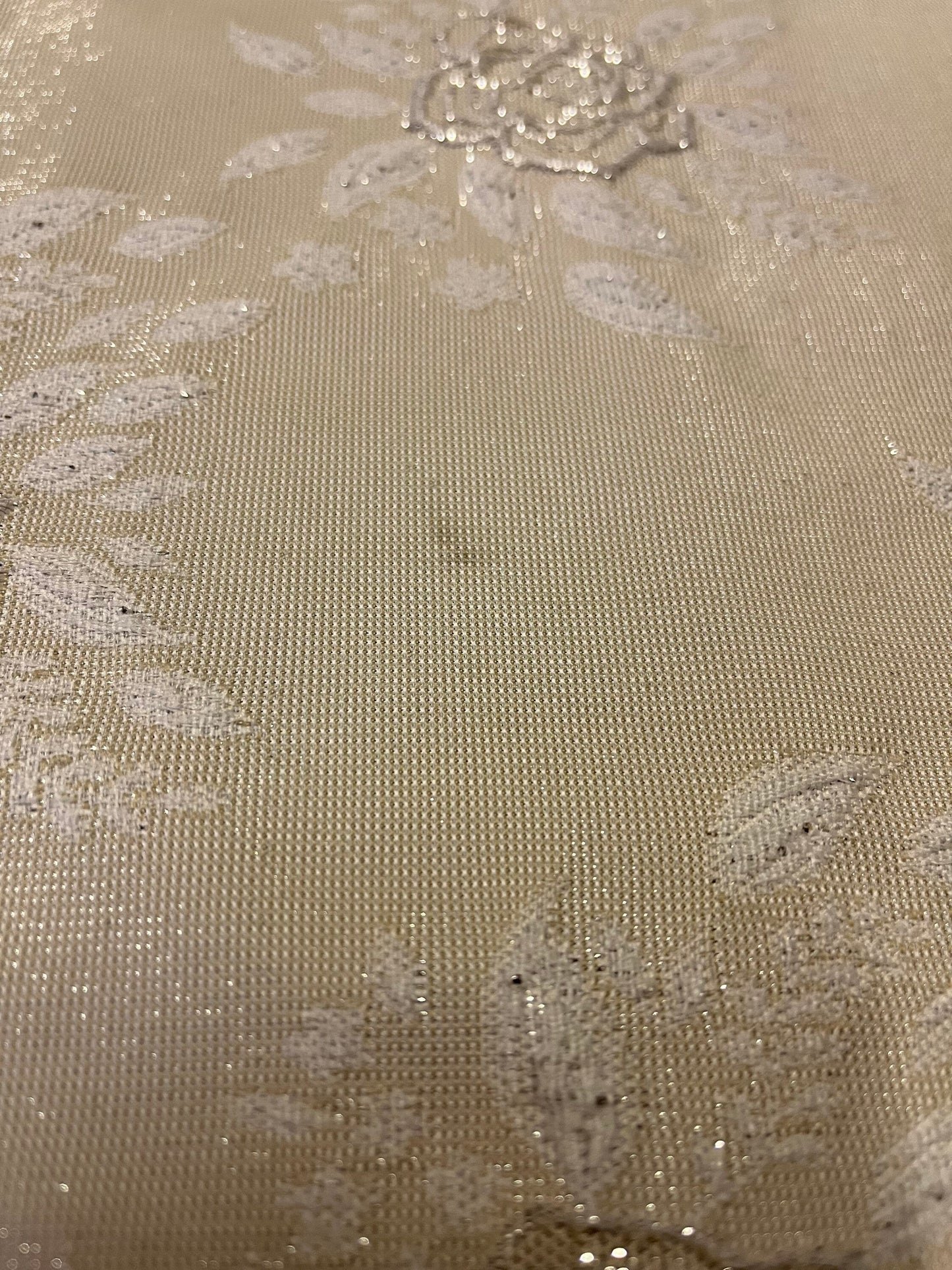 NEW High Class Floral Brocade Cloque Lurex Fabric
