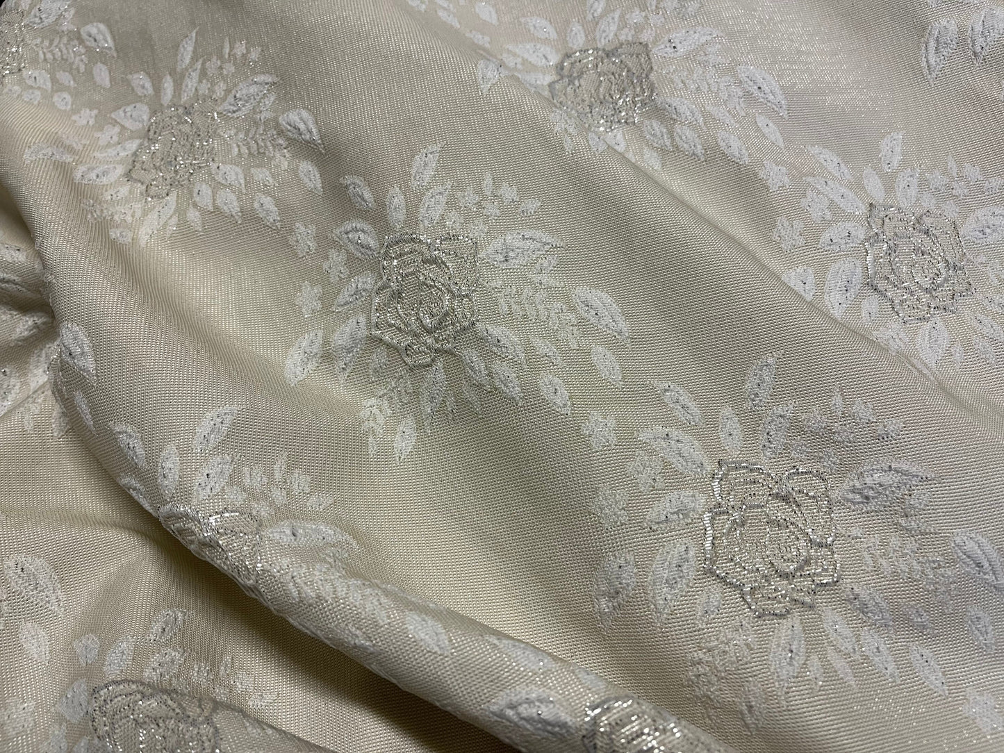 NEW High Class Floral Brocade Cloque Lurex Fabric