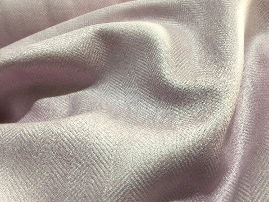 NEW High Class Lilac Herringbone 100% Pure Cashmere Fabric