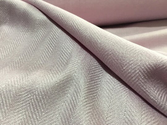 NEW High Class Lilac Herringbone 100% Pure Cashmere Fabric