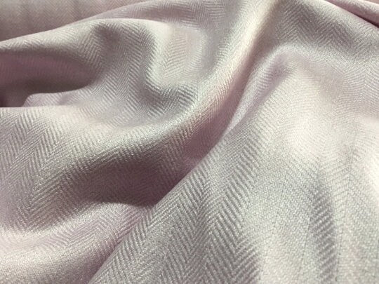 NEW High Class Lilac Herringbone 100% Pure Cashmere Fabric
