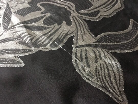 NEW High Class Silk Floral Lurex Fabric