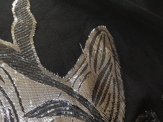 NEW High Class Silk Floral Lurex Fabric