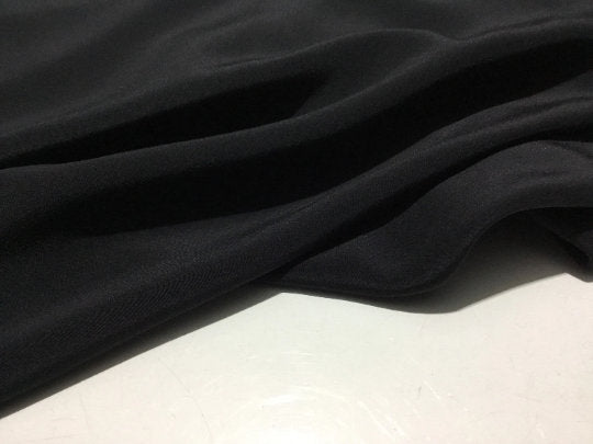 NEW High Class Black 100% Pure Silk Crepe De Chine Fabric