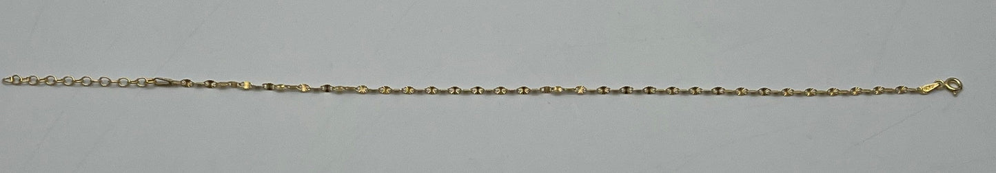 NEW 925 Silver Gold Plated Anklet For Women (Please Read Description)