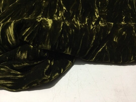 NEW High Class Khaki Green Crushed Silk Viscose Velvet Fabric