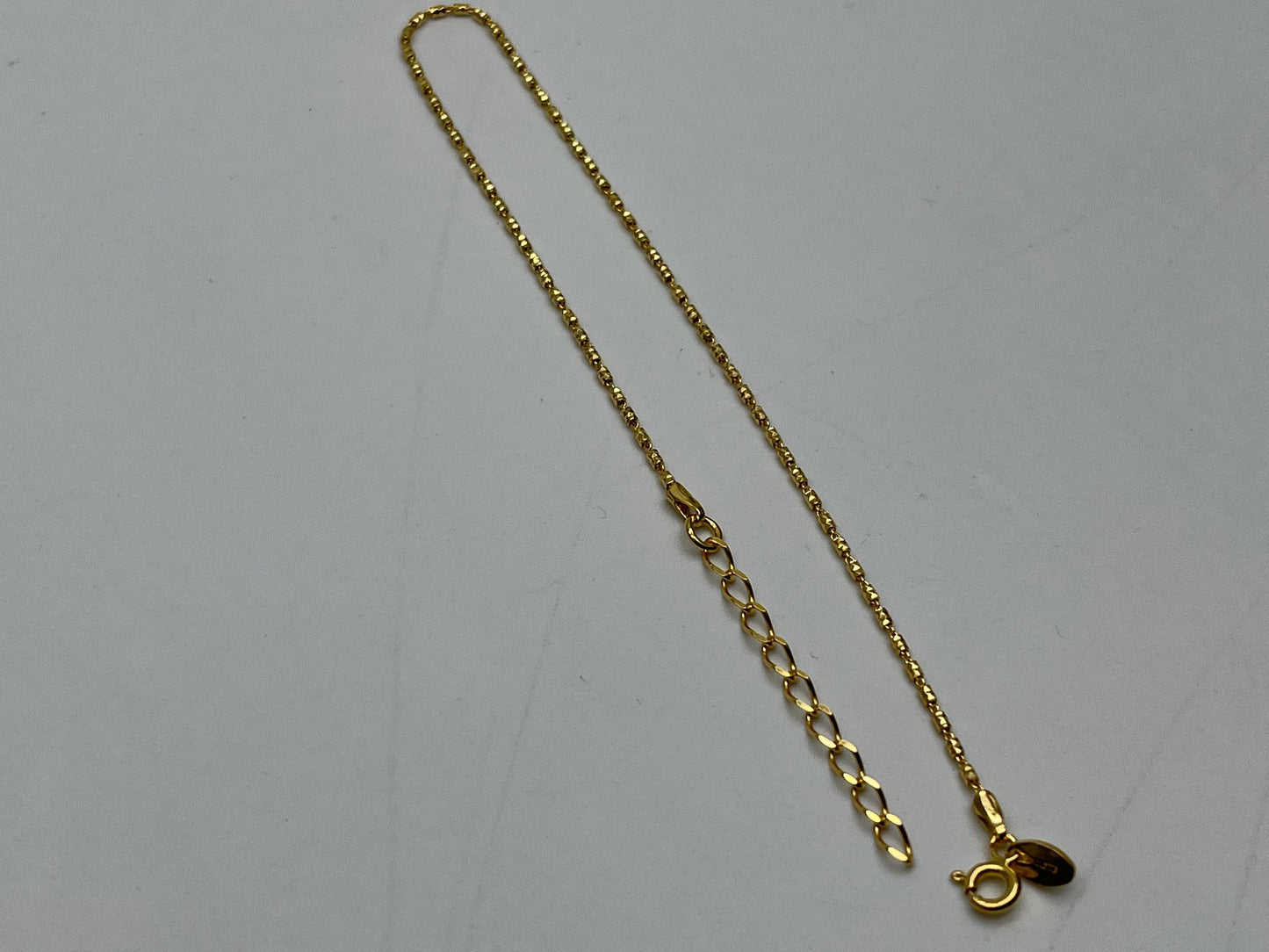 NEW 925 Silver Gold Plated Anklet For Women (Please Read Description)