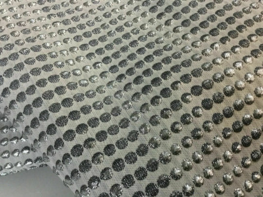NEW High Class Bullet Spot Jacquard Cloque Lurex Fabric