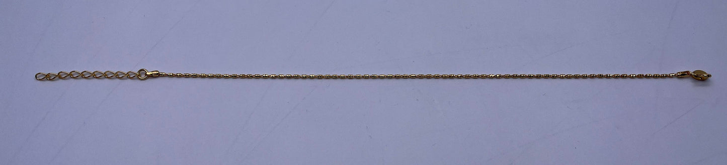 NEW 925 Silver Gold Plated Anklet For Women (Please Read Description)