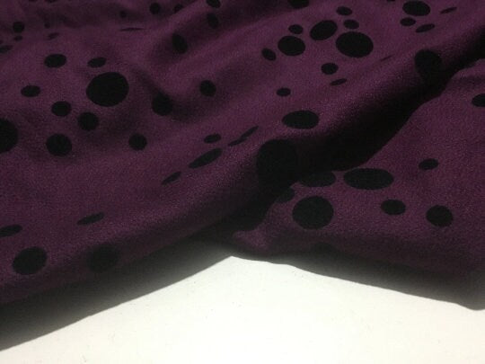 NEW Wool Cashmere / Spots Fabric