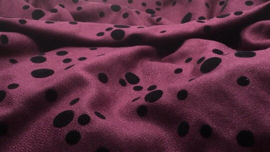 NEW Wool Cashmere / Spots Fabric