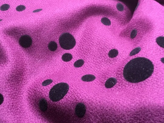 NEW Wool Cashmere / Spots Fabric