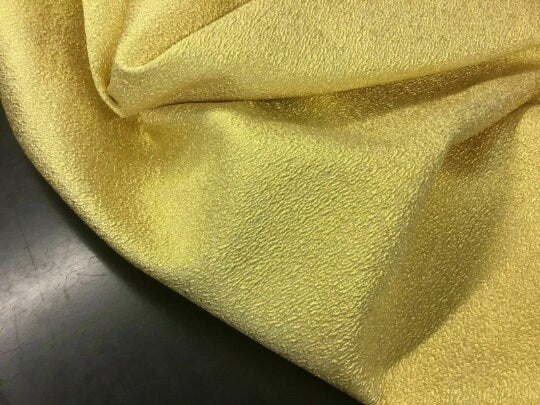 NEW Gorgeous Silk Gold Stretch Jacquard Cloque Fabric