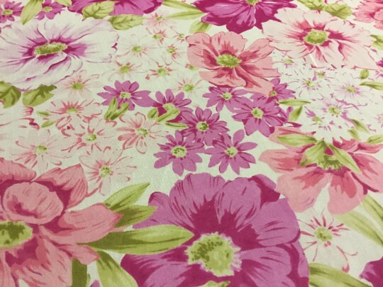 NEW High Class 100% Pure Silk Chiffon Floral Print Fabric