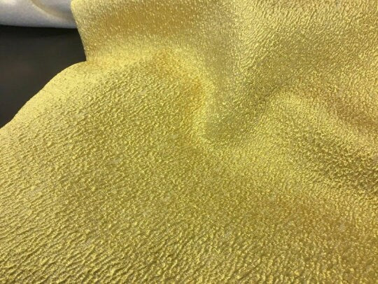 NEW Gorgeous Silk Gold Stretch Jacquard Cloque Fabric