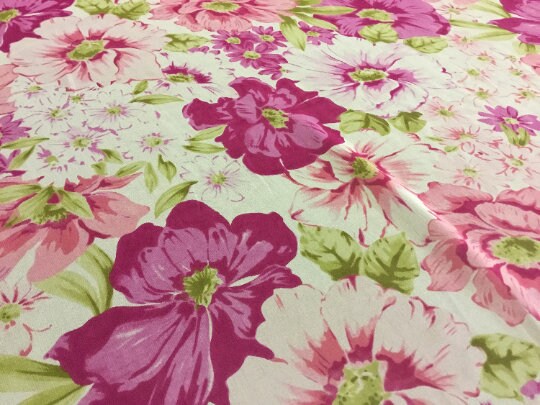 NEW High Class 100% Pure Silk Chiffon Floral Print Fabric