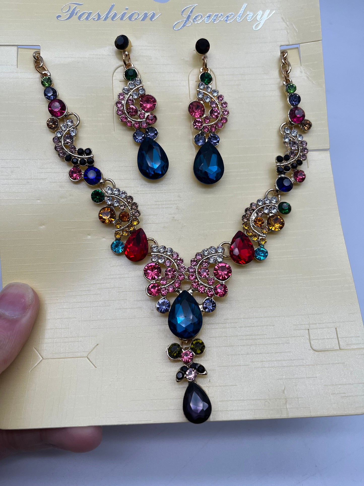 NEW High Class Womens Artificial Crystal Gemstones Alloy Earring, Necklace Jewellery, Gift, Gift Jewellery, Fashion Jewellery