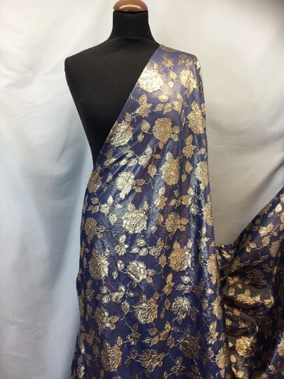 NEW High Class Gold Metallic Floral Jacquard Fabric