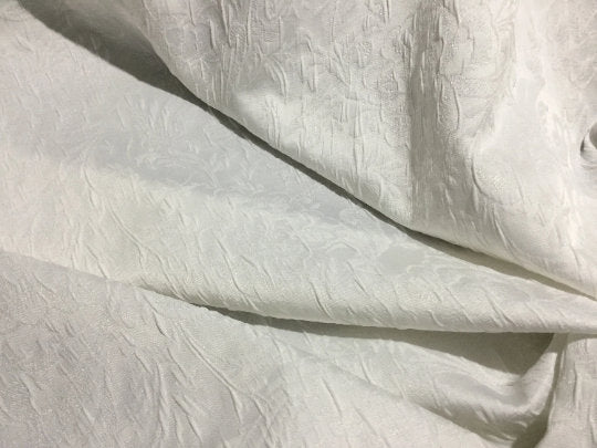 NEW High Class Ivory Floral Jacquard Brocade Cloque Bridal Fabric