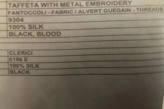 NEW Haute 100% Pure Fine Silk Taffeta Fine Floral Metallic Embroidery Fabric Made In France By Albert Guegain