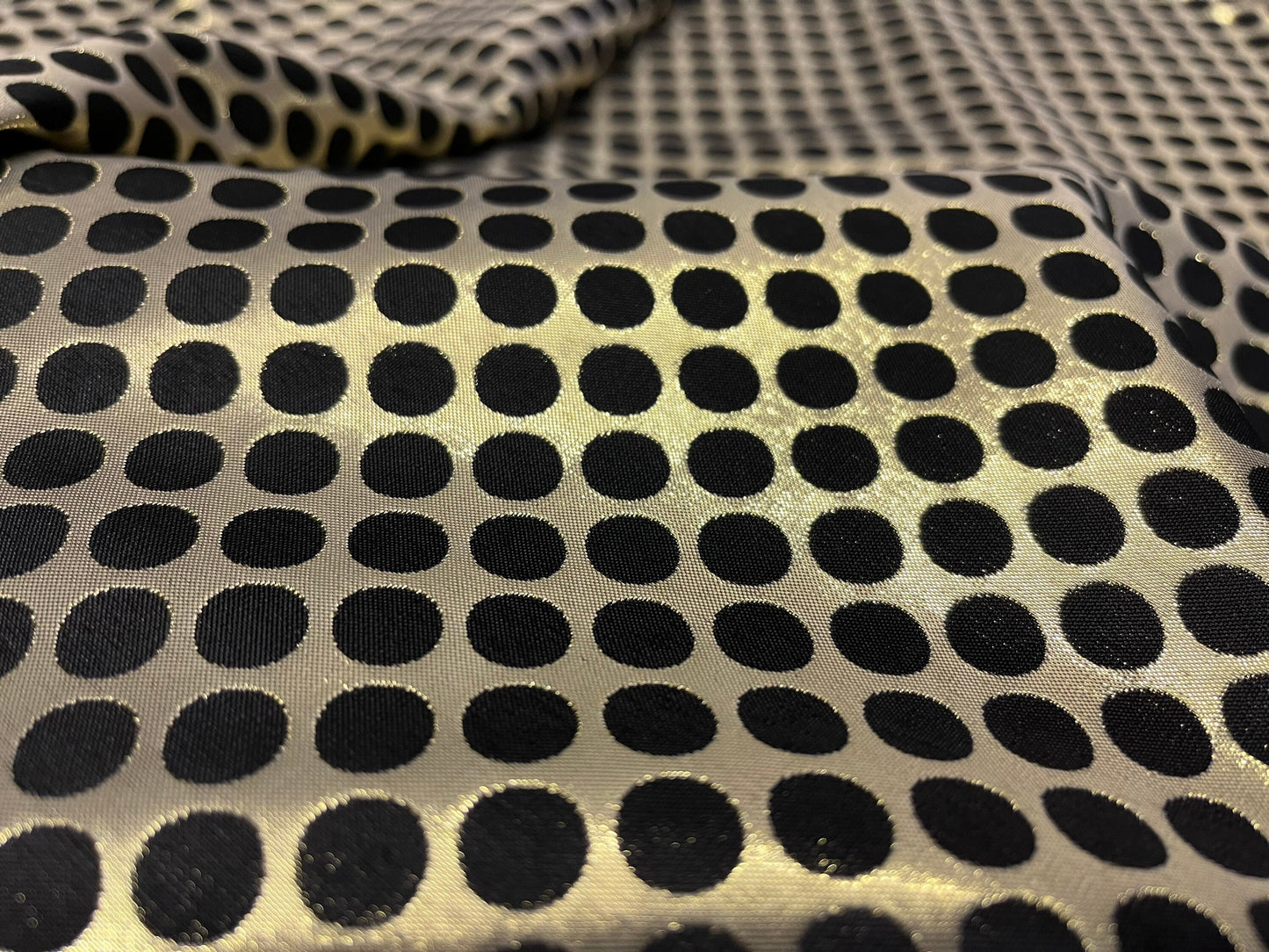 NEW High Class Polka Dot Jacquard Brocade Lurex Fabric