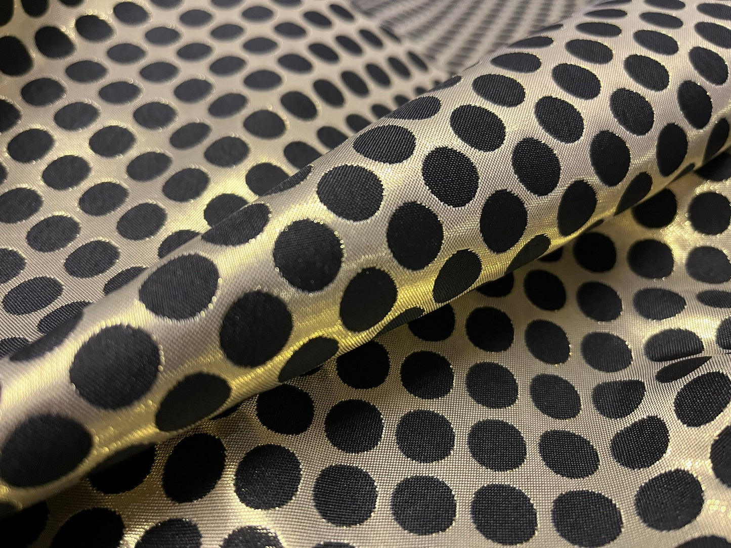NEW High Class Polka Dot Jacquard Brocade Lurex Fabric