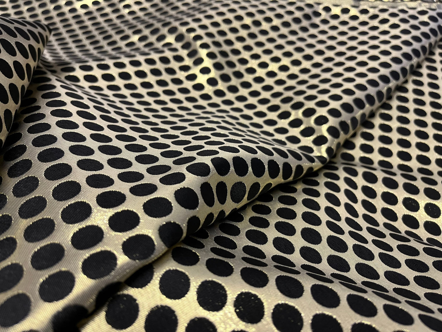 NEW High Class Polka Dot Jacquard Brocade Lurex Fabric