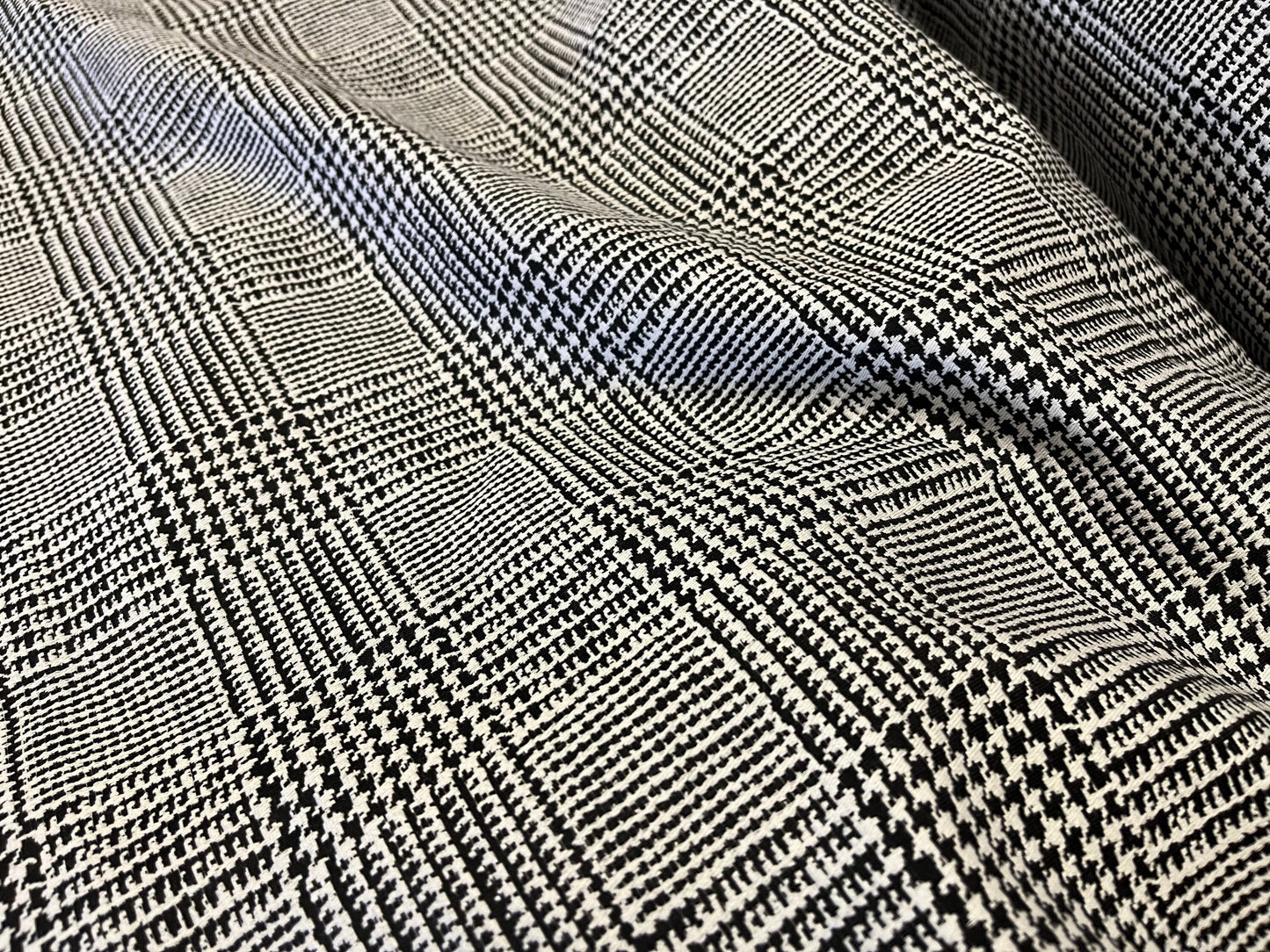 NEW High Class Dogtooth Check Tweed Fabric