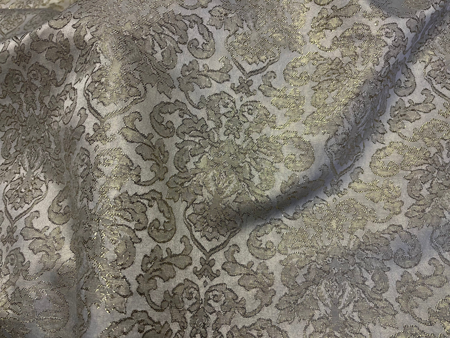 NEW High Class Damask Jacquard Brocade Gold Lurex Fabric