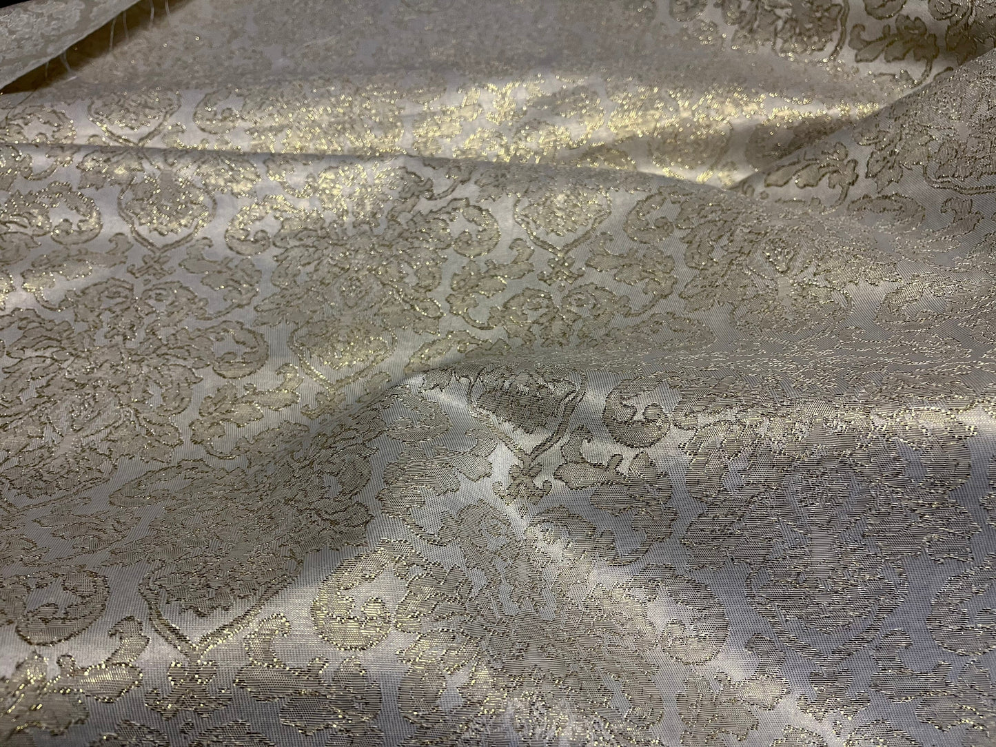 NEW High Class Damask Jacquard Brocade Gold Lurex Fabric