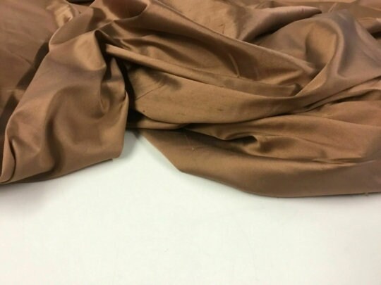 NEW High Class Shot Bronze Stretch Silk Slub Dupion Fabric