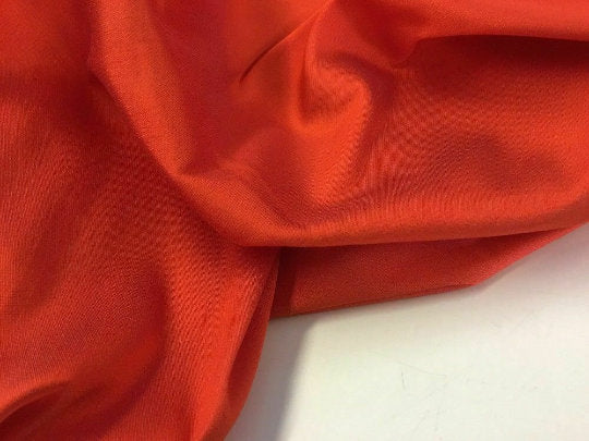 NEW High Class Orange Stretch Silk Slub Dupion Fabric