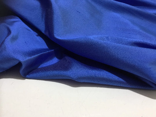 NEW High Class Royal Blue Stretch Silk Slub Dupion Fabric