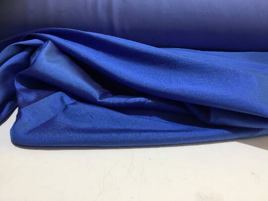 NEW High Class Royal Blue Stretch Silk Slub Dupion Fabric