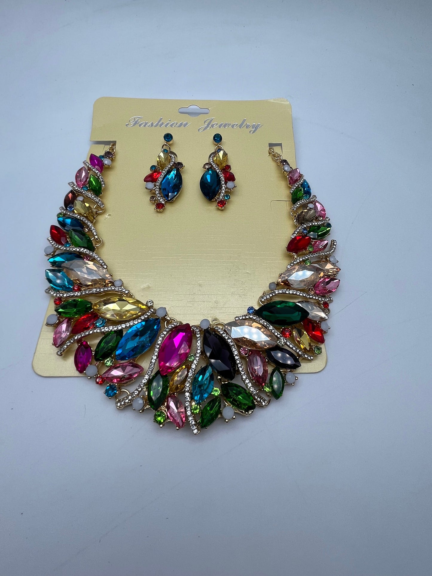 NEW High Class Womens Geometric Artificial Gemstones Alloy Earring, Necklace Jewellery, Gift, Gift Jewellery, Fashion Jewellery