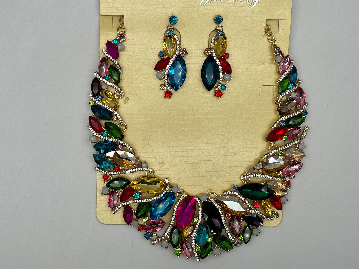 NEW High Class Womens Geometric Artificial Gemstones Alloy Earring, Necklace Jewellery, Gift, Gift Jewellery, Fashion Jewellery