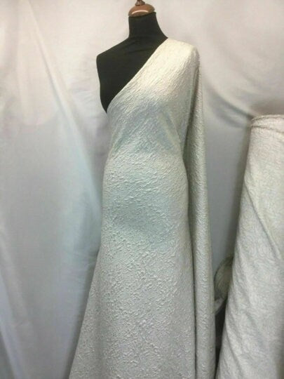 NEW High Class Champagne Floral Jacquard Cloque Lurex Fabric