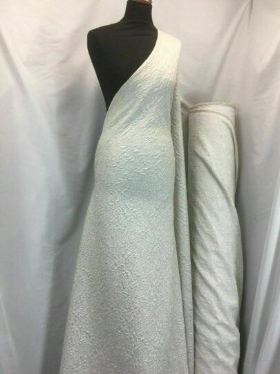 NEW High Class Champagne Floral Jacquard Cloque Lurex Fabric