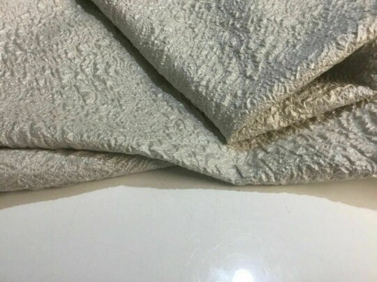NEW High Class Champagne Floral Jacquard Cloque Lurex Fabric