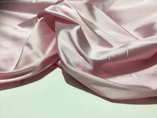 NEW High Class Baby Pink Stretch Silk Slub Dupion Fabric