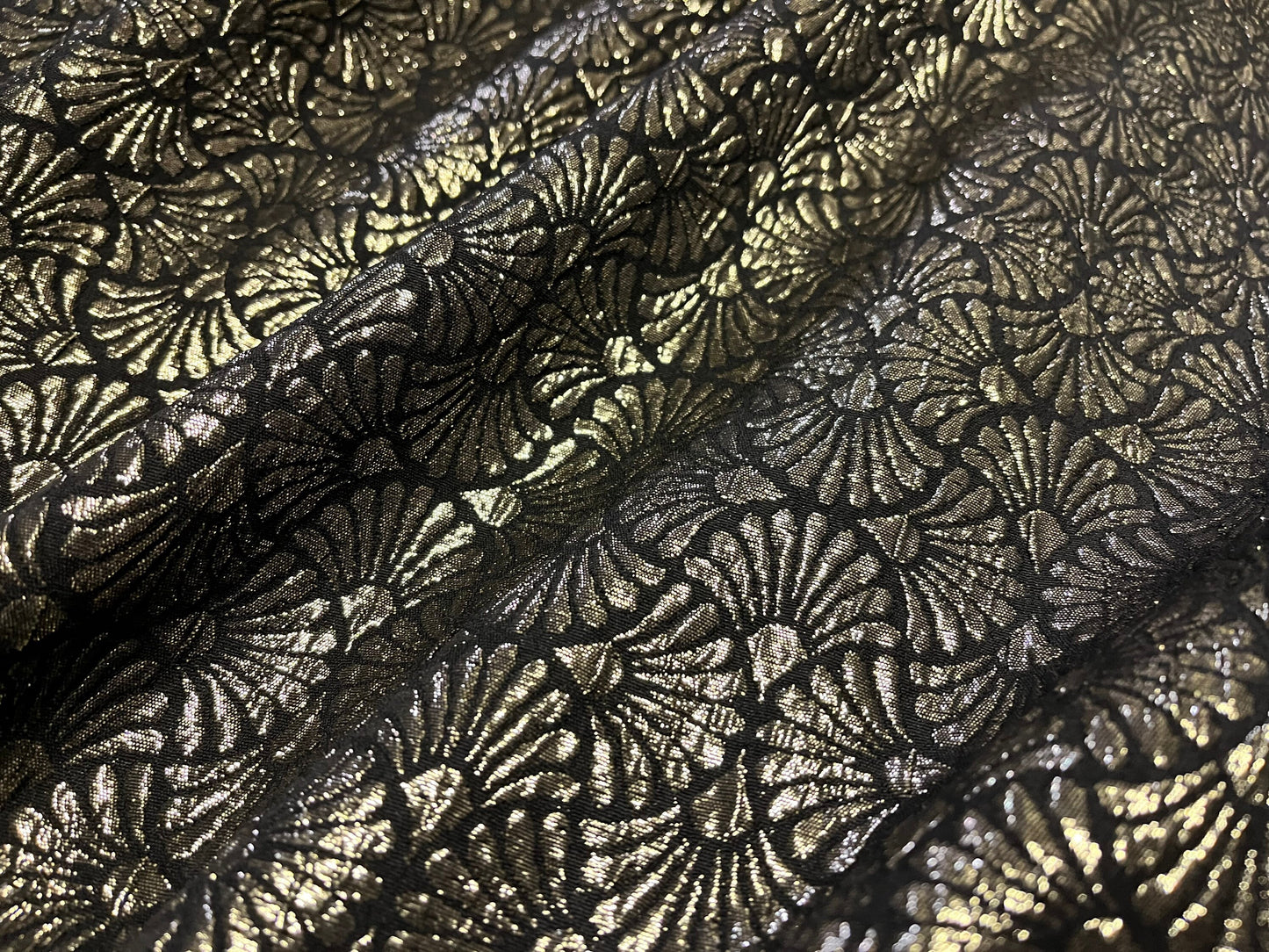 NEW High Class Jacquard Brocade Cloque Gold Lurex Fabric