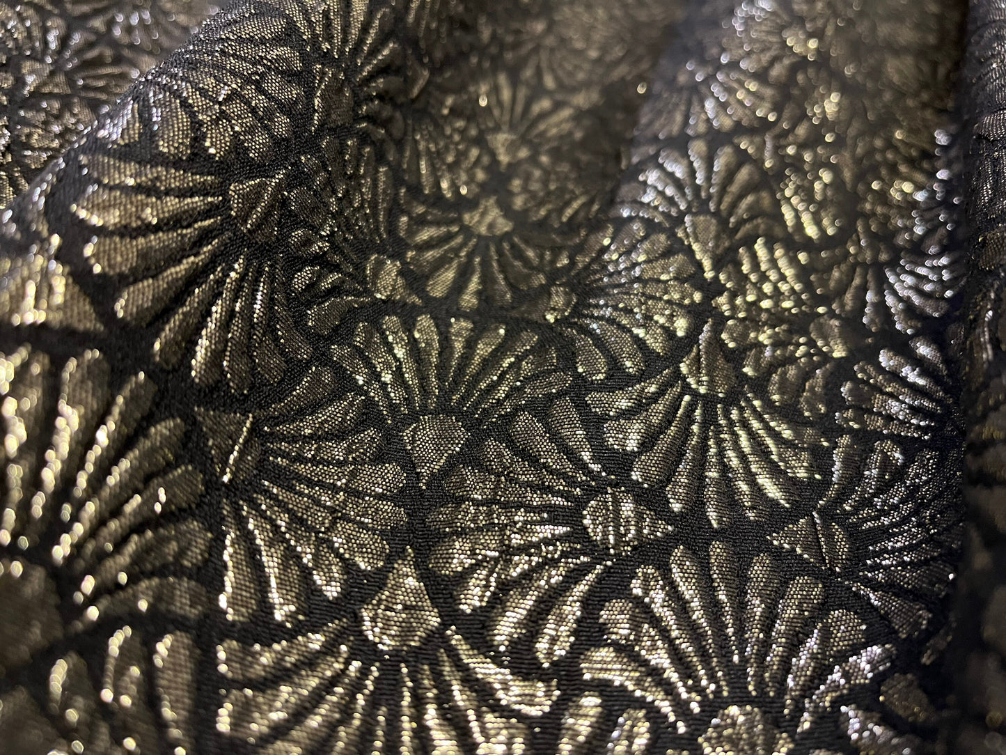 NEW High Class Jacquard Brocade Cloque Gold Lurex Fabric