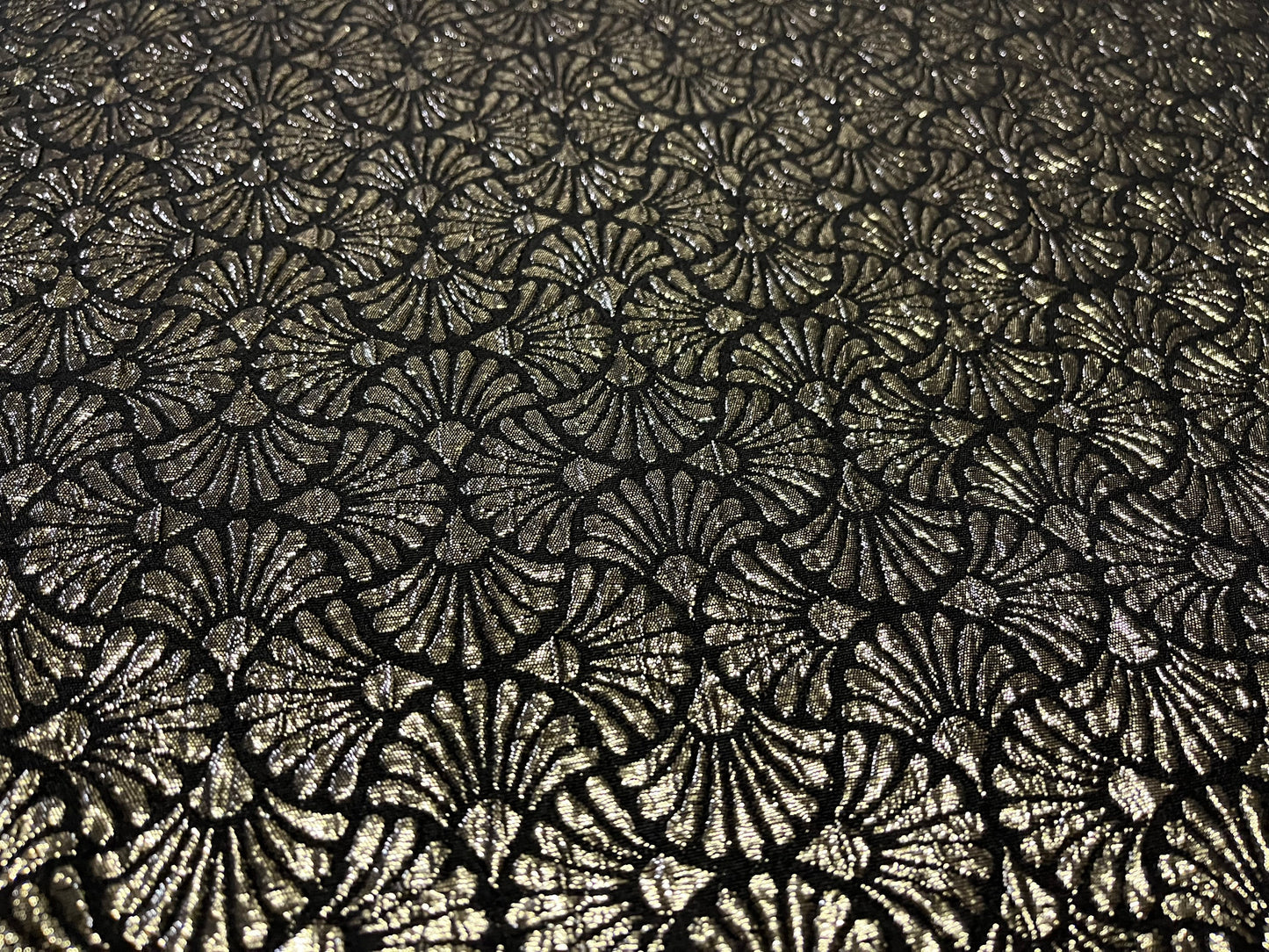 NEW High Class Jacquard Brocade Cloque Gold Lurex Fabric