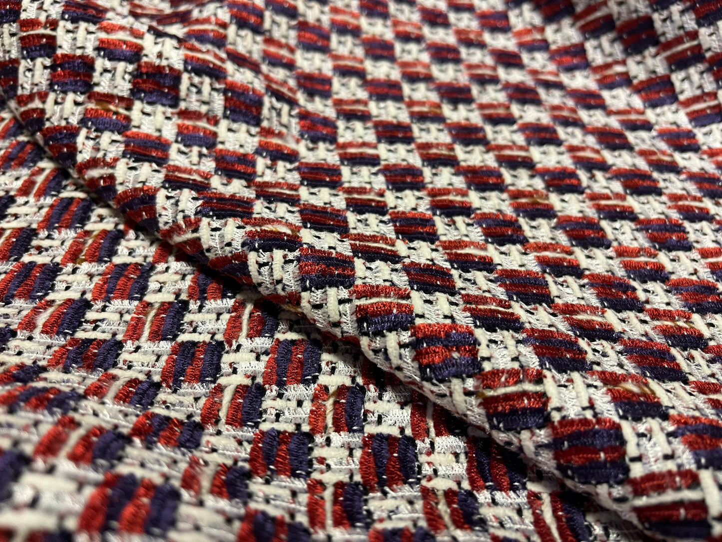 NEW High Class Shiny Wool Tweed Boucle Fabric