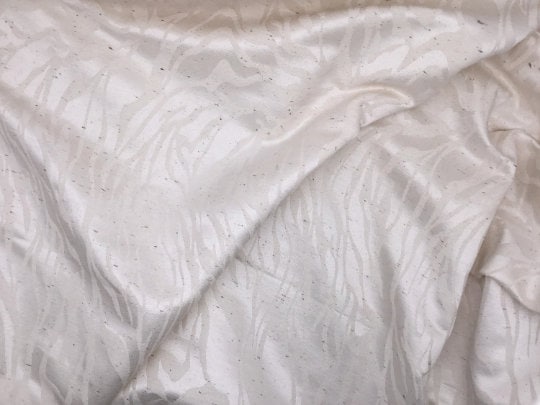 NEW Raw Silk Sateen Jacquard Fabric