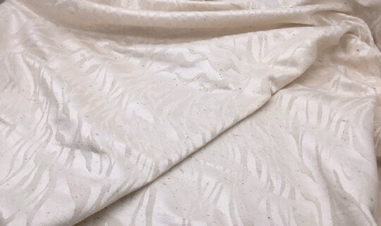 NEW Raw Silk Sateen Jacquard Fabric