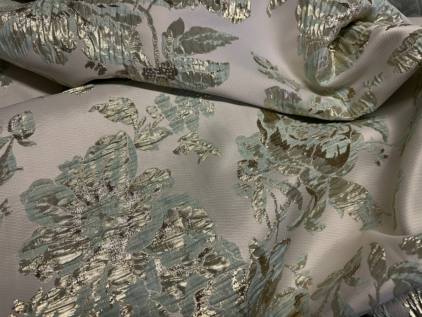 NEW High Class Floral Jacquard Brocade Cloque Lurex Fabric